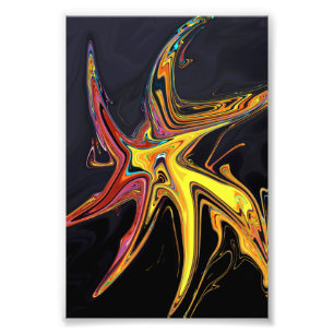 Marbled abstract portrait photo print