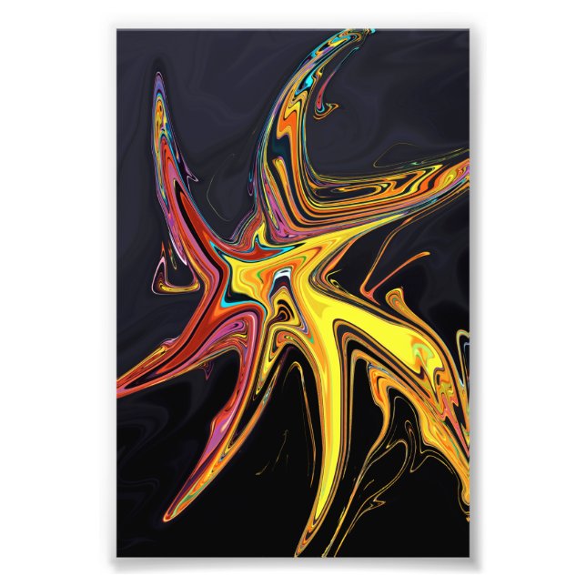 Marbled abstract portrait photo print (Front)