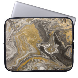 Marbled acrylic, nature-inspired texture. laptop sleeve