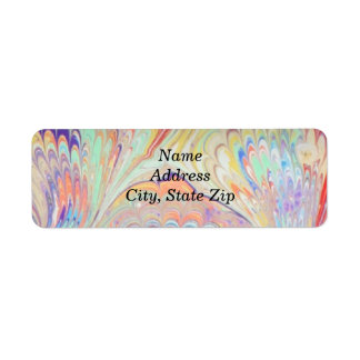 Marbled Address Label Pastel Colours