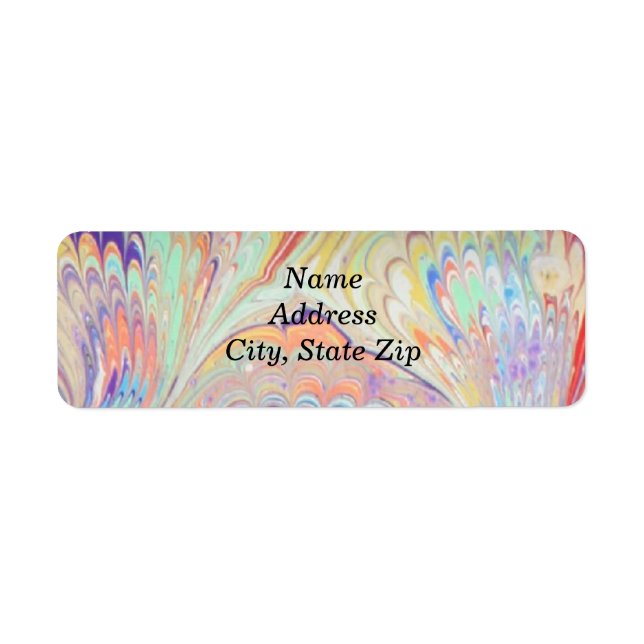Marbled Address Label Pastel Colours (Front)