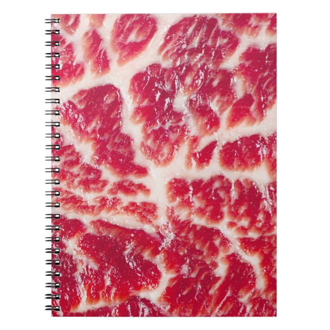 Marbled Beef Steak Texture Closeup Notebook (Front)
