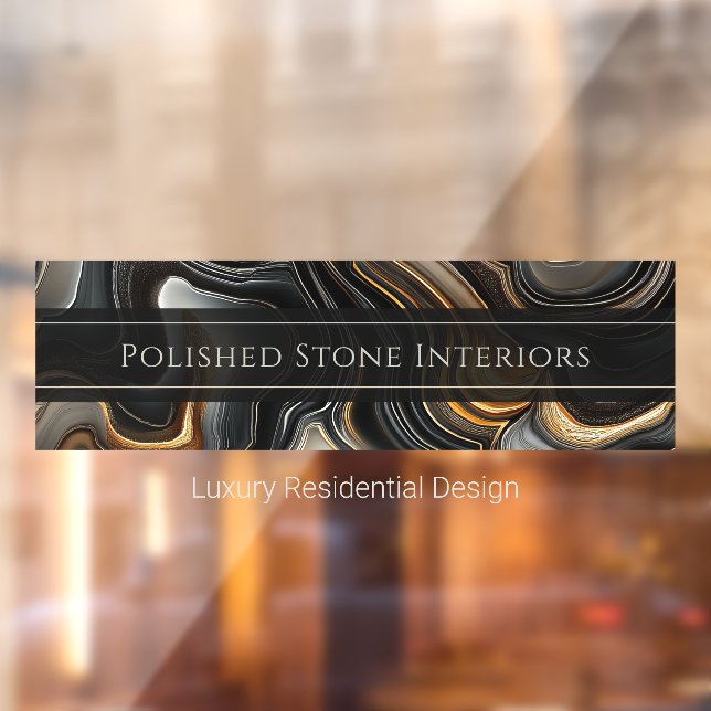 Marbled Black Agate  Window Cling (Sheet 2)