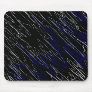 Marbled Black Blue Mouse Mat
