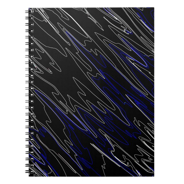 Marbled Black Blue Notebook (Front)