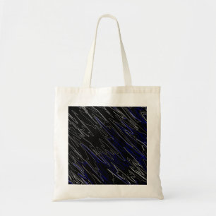 Marbled Black Blue Tote Bag
