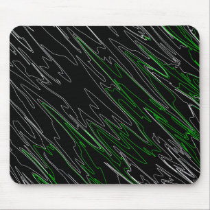 Marbled Black Green Mouse Mat
