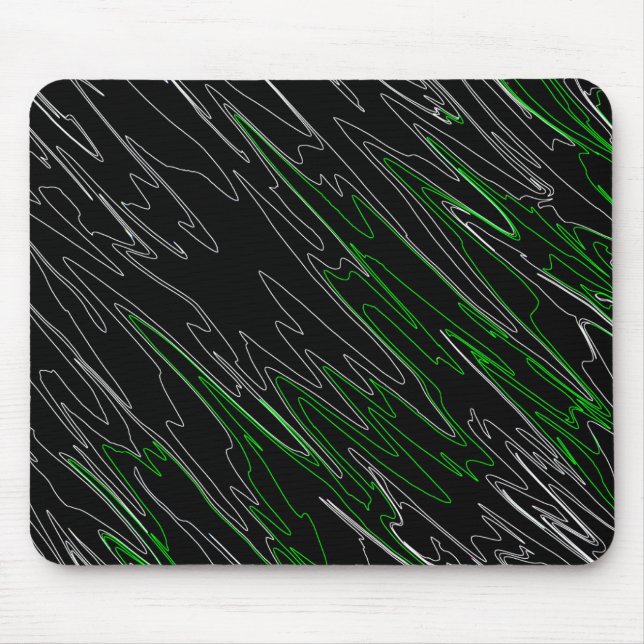 Marbled Black Green Mouse Mat (Front)