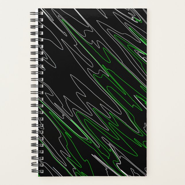 Marbled Black Green Planner (Front)