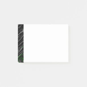 Marbled Black Green Post-it Notes