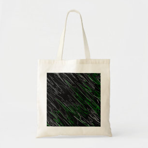 Marbled Black Green Tote Bag