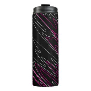 Marbled Black Pink Thermal Tumbler