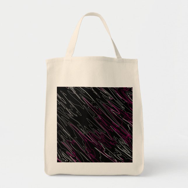 Marbled Black Pink Tote Bag (Front)