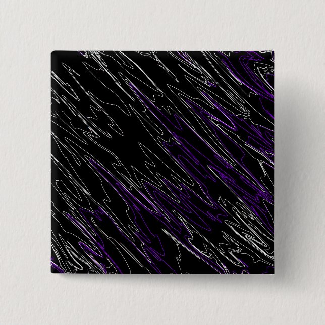Marbled Black Purple 15 Cm Square Badge (Front)