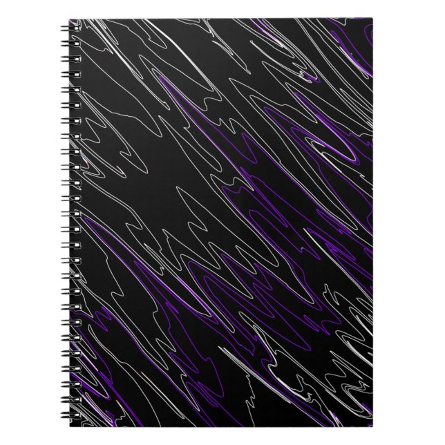 Marbled Black Purple Notebook (Front)