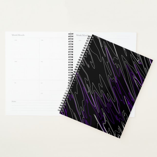 Marbled Black Purple Planner (Display)
