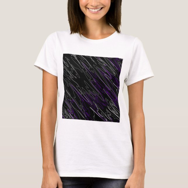 Marbled Black Purple T-Shirt (Front)