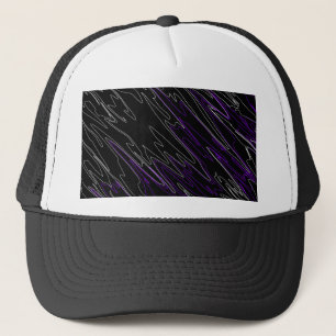 Marbled Black Purple Trucker Hat