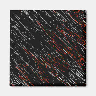 Marbled Black Red Magnet