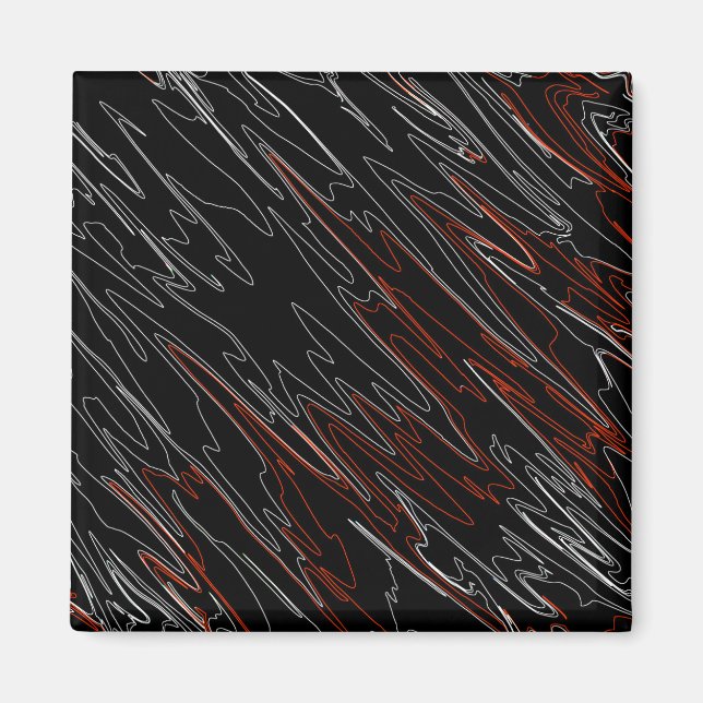 Marbled Black Red Magnet (Front)