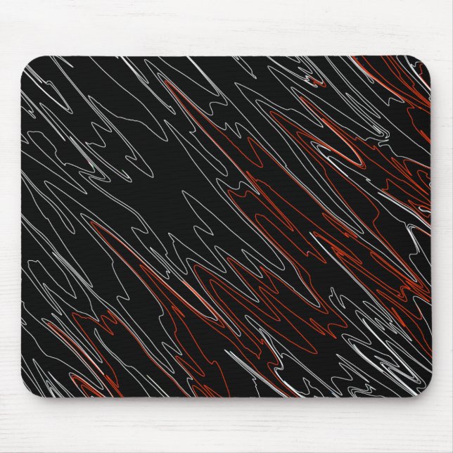 Marbled Black Red Mouse Mat (Front)