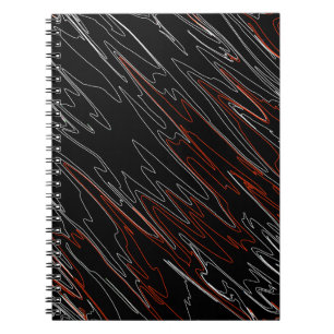 Marbled Black Red Notebook