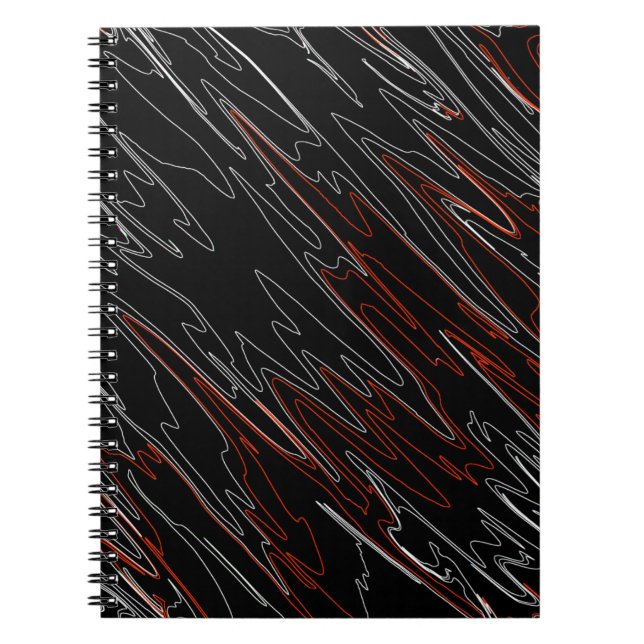 Marbled Black Red Notebook (Front)