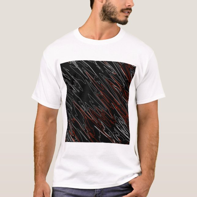 Marbled Black Red T-Shirt (Front)