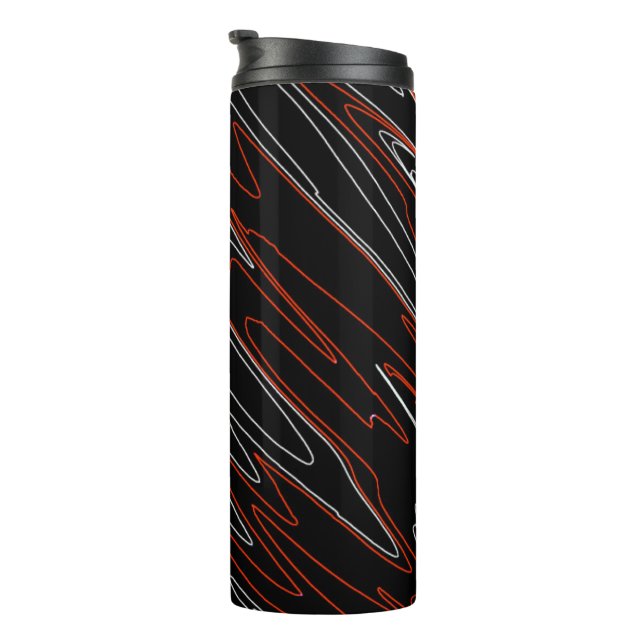 Marbled Black Red Thermal Tumbler (Rotated Right)
