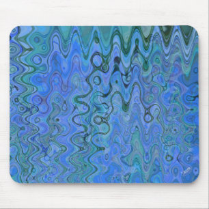 Marbled Blue Waters Mouse Pad