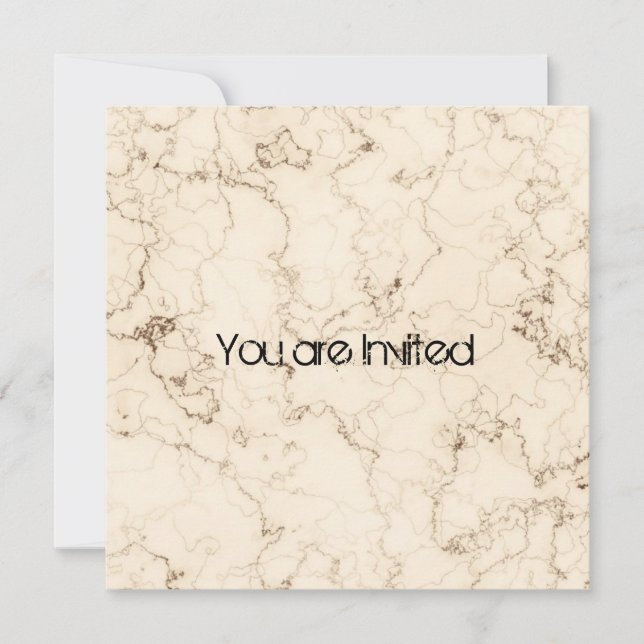Marbled Cream Baby Shower Invitation (Front)