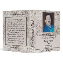 Marbled Custom Keepsake Memorial / Guestbook