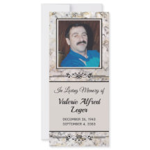 Marbled Custom Memorial Keepsake Card