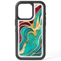 Marbled Elegance Luxurious Fluid Art