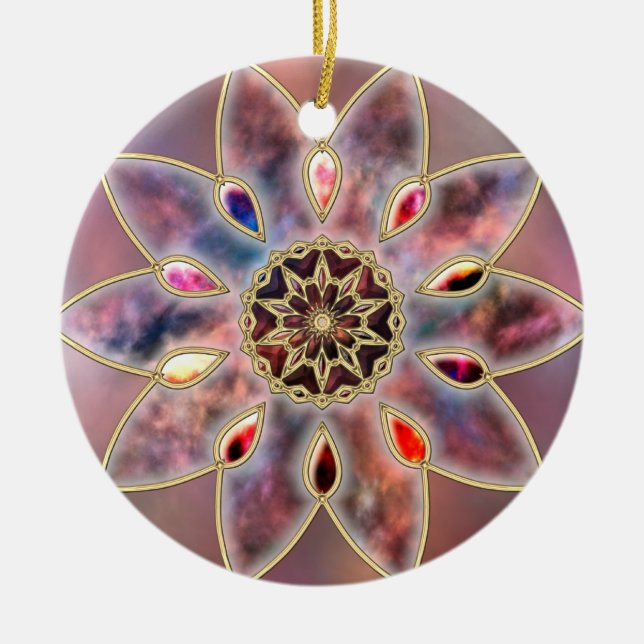 Marbled Galaxies Ornament (Front)