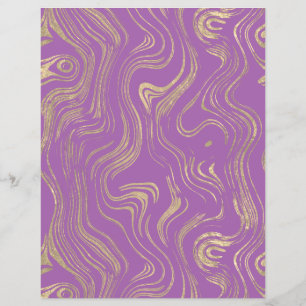 Marbled Gold Foil Scrapbook Paper