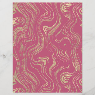 Marbled Gold Foil Scrapbook Paper