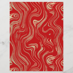 Marbled Gold Foil Scrapbook Paper