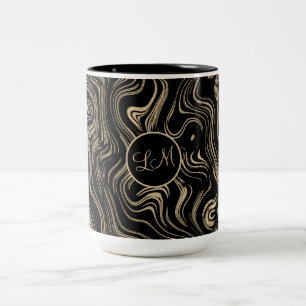 Marbled Gold Personalised Mug