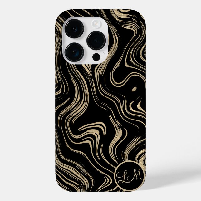Marbled Gold Personalised Phone Case (Back)