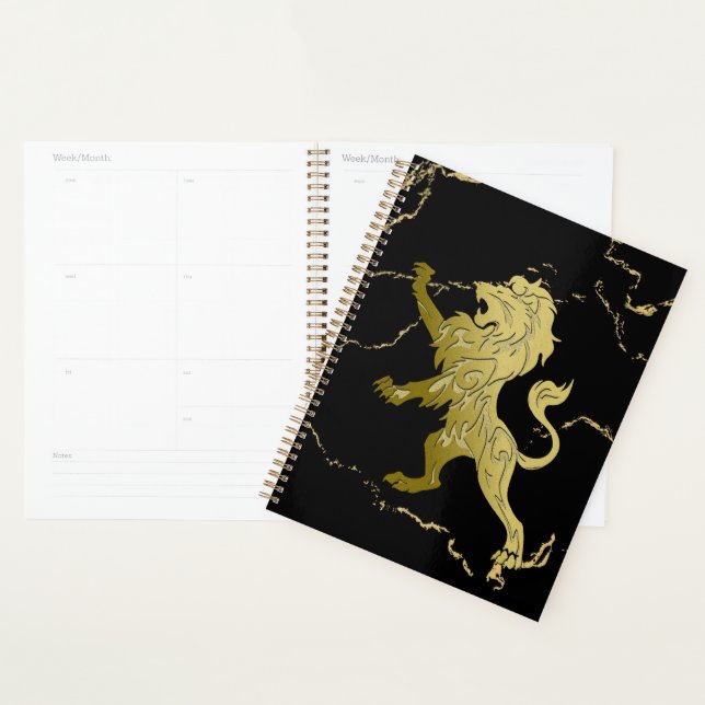 Marbled Golden Royal Lion   Planner (Display)