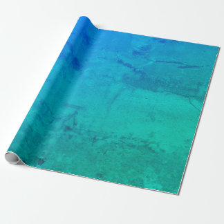 Marbled green & blue wrapping paper