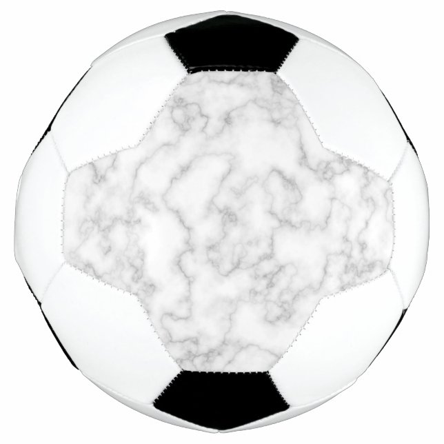 Marbled Grey White Marble Stone Pattern Background Football (Front)