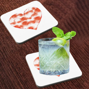 Marbled Heart Coaster