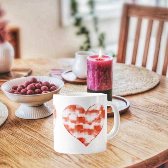Marbled Heart Large Coffee Mug (Enjoy your favorite hot beverage in your lovely Marbled Heart Giant Coffee Mug!)