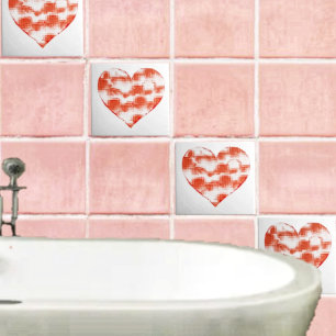 Marbled Heart Tile