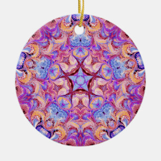 Marbled Kaleidoscope Star Ornament