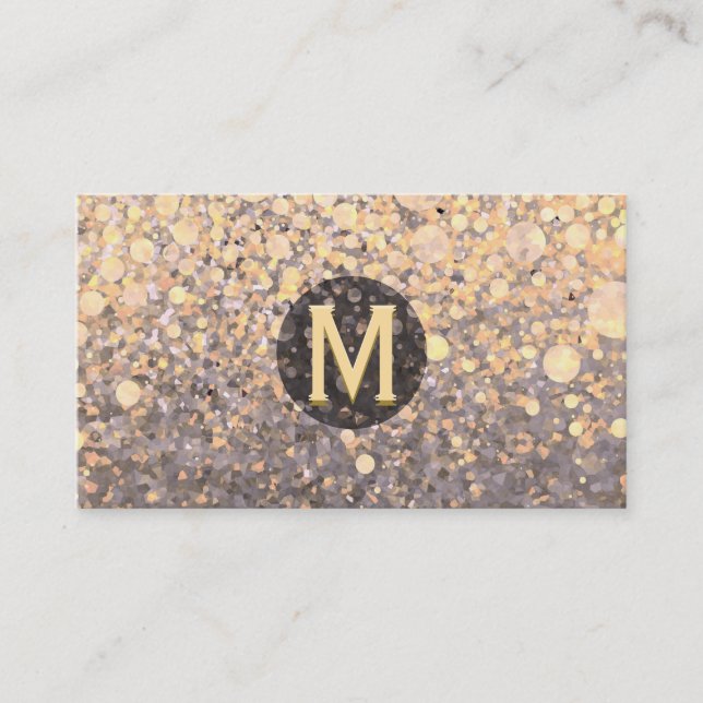 Marbled Monogram Business Card (Front)