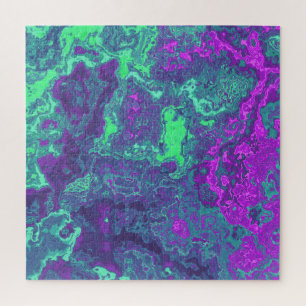 Marbled Neon Jigsaw Puzzle
