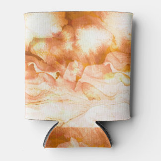 Marbled paper art, colourful abstract. can cooler
